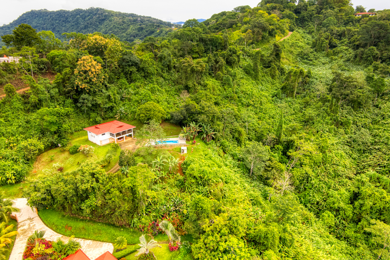 Dominical Ocean View 2 BR Jungle Home on 6 Acres
