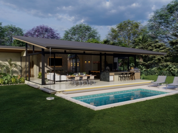 Modern Ojochal 3 BR Jungle Bungalow for sale.