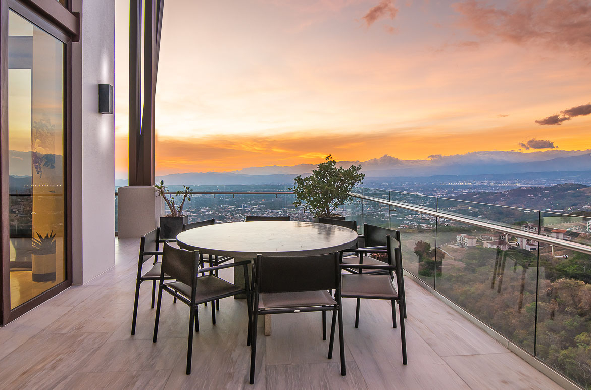 Furnished Luxury 4 BR + Office Escazu Sunset View Penthouse