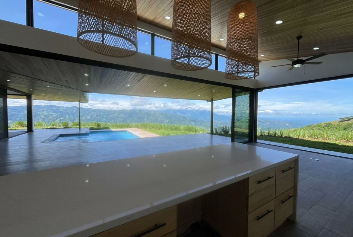 Spectacular New 3 BR Atenas Mountain and Oceanview Home