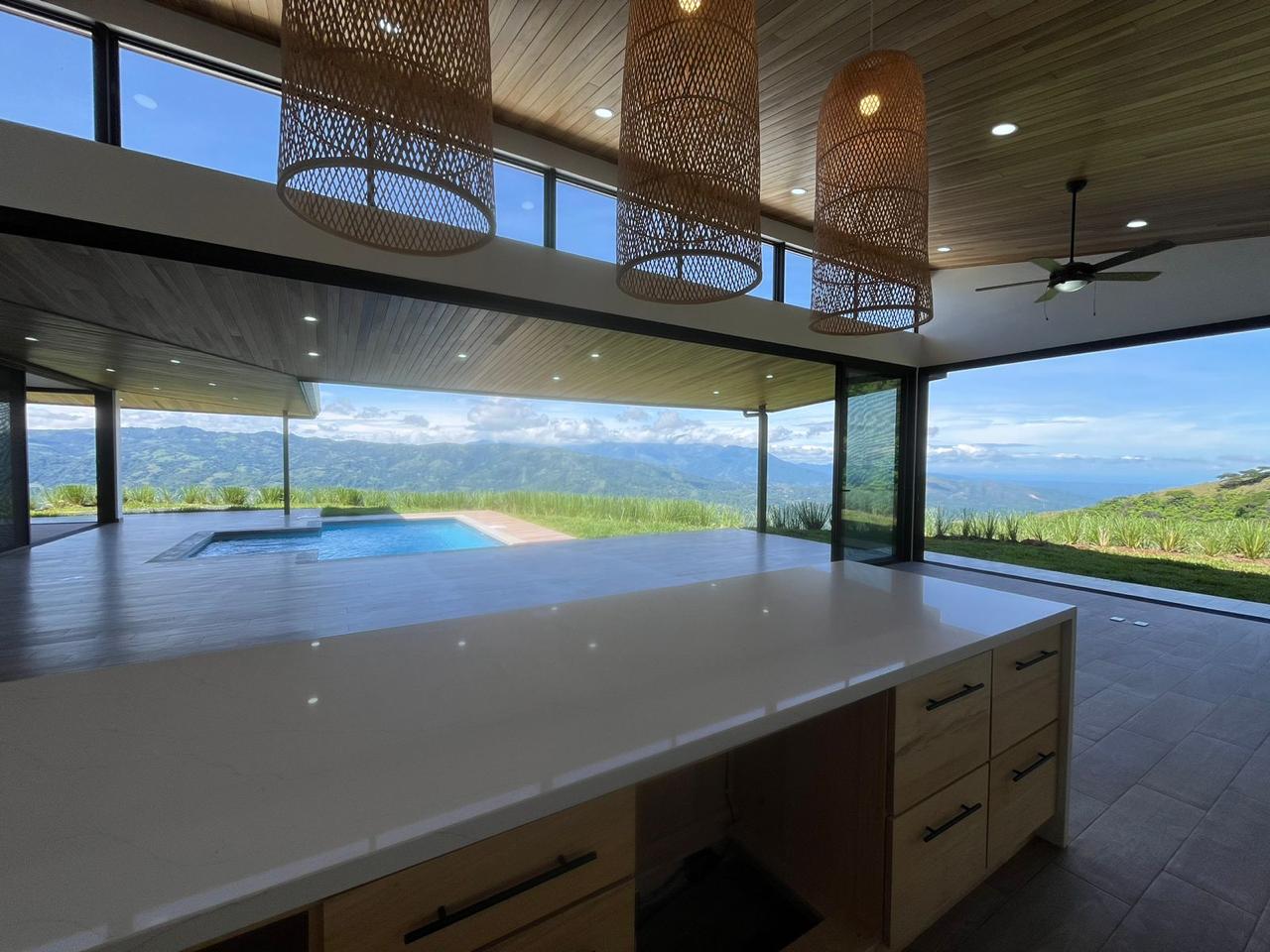 Spectacular New 3 BR Atenas Mountain and Oceanview Home