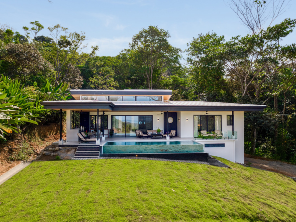 New Uvita Ocean View 3 BR Luxury Home Bordering Forest Reserve